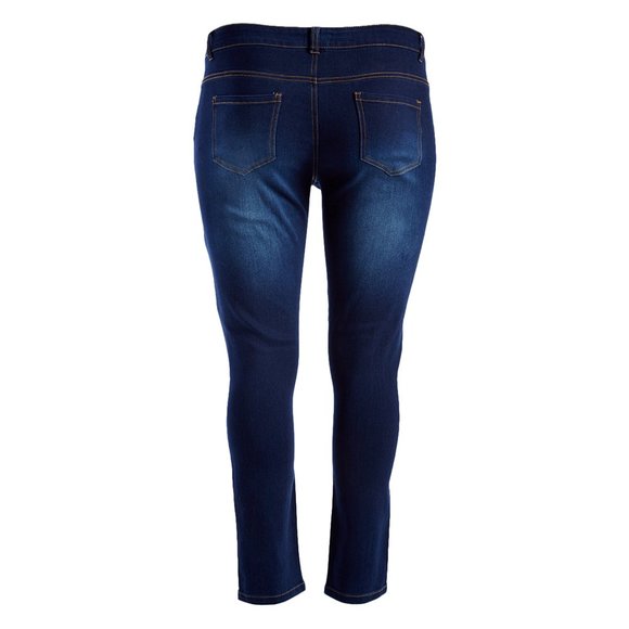 Jower Power 30 Skinny Jeans Womens Straight Leg Dark Wash Denim Pant 14/15 NWT - Picture 3 of 14